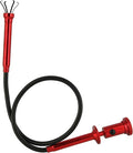 Flexible Claw Pickup Tool with Magnet Tool Flexible telescoping Claw led Light Grabber Extend，Long 28'' Four Claw 4-Claw for Small Parts Pickup Reacher Tool for Mechanics,Jewelry,Kids,etc. (Red)