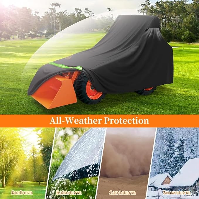 Tractor Cover for Branson Tractors 2515H 2020-Present, Compact & Utility Tractors Water-Resistant Outdoor Cover for Tractors with Loader, Heavy Duty Storage Cover