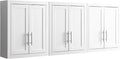 Crosley Furniture Savannah 3-Piece Wall Storage Cabinet, Cabinets for Laundry, Bathroom, Kitchen, White