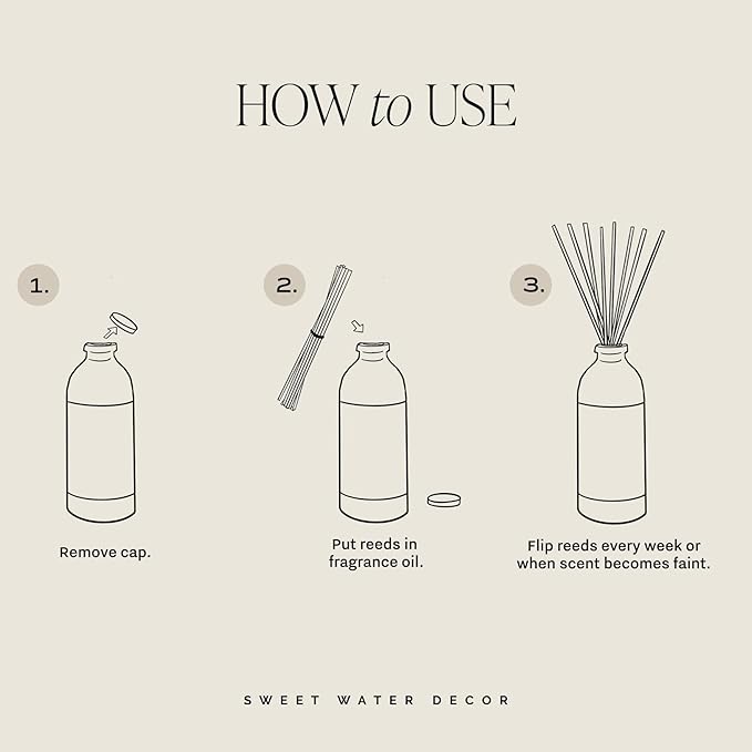 Sweet Water Decor Hello Fall Reed Diffuser Set - Hot Cider, Cinnamon, Cloves, Apple, and Nutmeg Fall Scented Diffuser - Scent Diffusers for Home, Fall Home Long Lasting Fragrance, Made in the USA