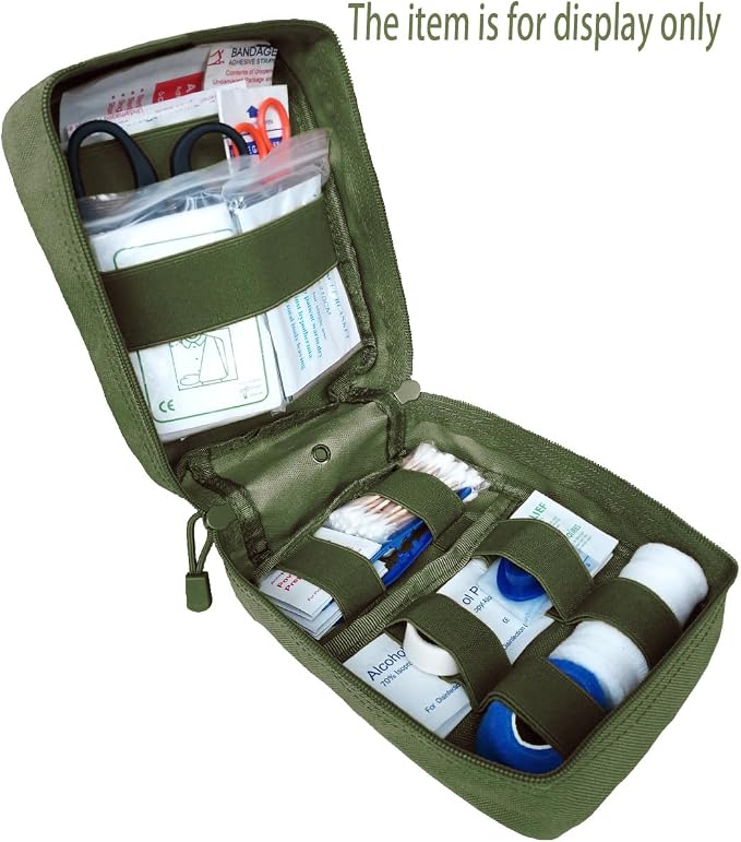 GHFY First Aid Pouch EMT IFAK Medical Pouchs, Tactical MOLLE Utility Empty Pouch (Green)