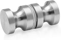 CKB Shower Glass Door Handle, Brushed Nickel, Double Sided, 5/16–1/2" Glass | Solid Stainless Steel, Bathroom Use Compatible, Double-Sided Design for Easy Pull, Quick and Simple Installation