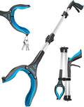 Kekoy 40 Inch Grabber Reacher Tool for Seniors, Foldable Reacher Grabbers Pickup Stick with Anti-Slip 360° Rotating Jaw, 4" Wide Extended Claw with Magnet for Disabled, After Surgery Recovery