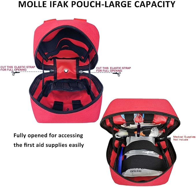 First Aid Pouch Empty Small, Tactical Molle EMT Pouch Compact Medical IFAK Rip Away Untility Bag Pouches