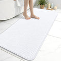 Arotive Bathroom Rugs 47" x 24", Ultra Soft Absorbent Chenille Bath Rugs, Non-Slip Rubber Backing, Machine Washable Bath Mats for Bathroom Floor, Tub and Shower, Home Decor Accessories, White