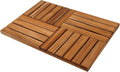 Utoplike Teak Wood Bath Mat, Wooden Shower Mat for Bathroom, 24 x 16 inch Non Slip Wood Floor Sturdy Mat for Inside Shower Luxury Spa Home or Outdoor