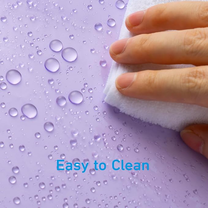 EHZNZIE Purple Shower Curtain Liner 72x72, PEVA Waterproof Bath Curtain, No Chemical Smell, 3 Weighted Magnets, Durable with Rustproof Metal Grommets