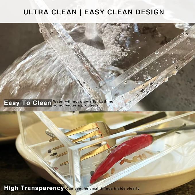 Bakzon Acrylic Shower Shelves 2 Pack – No Drill Adhesive Acrylic Bathroom Shelves, Heavy Duty Shower Caddy Holds 20 lbs, Clear Wall Mounted Shower Organizer for Inside Shower