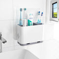 Toothbrush and Toothpaste Holders for Bathrooms Countertop - Detachable 5 Slots Kids Electric Toothbrush Holders Set Wall Mounted with Removable Dividers for Bathroom Decor and Accessories Organizer