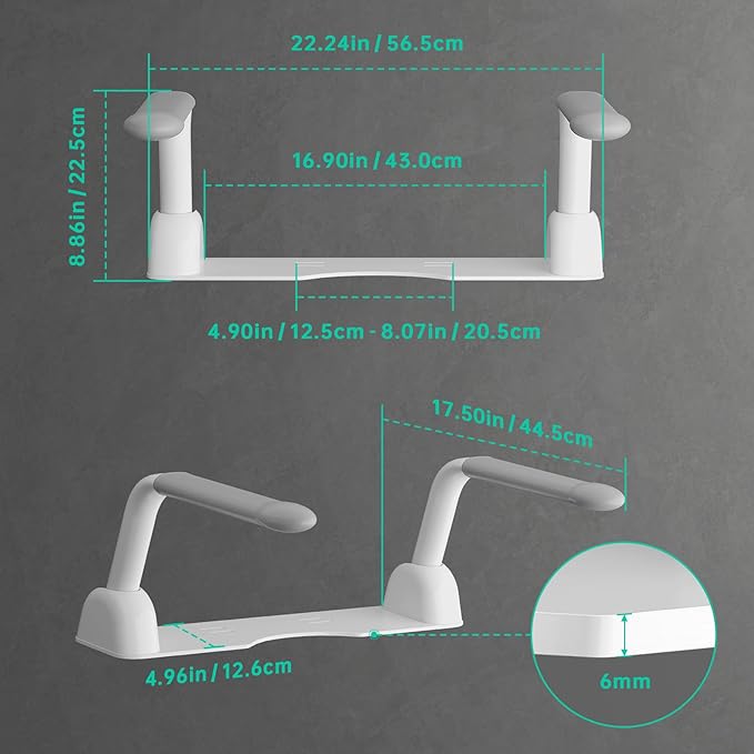 Toilet Safety Rails for Seniors, Super Heavy Duty Handicap Toilet Rails with Foldable Handles, Space Saving, Stylish and Durable, Anti Slip Toilet Safety Frame with Arms for Seniors Disabled Pregnant