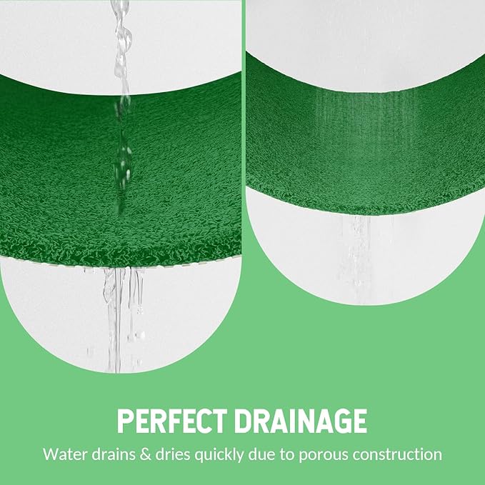 Hargiis Non-Slip Bathtub Mat, Anti Slip Shower Mat, Fast Drying Bathtub Mats, Foot Scrubber Mat, Anti Slip Mat for Tub, Floor, Bathroom, Kitchen, Home, Hotel (Dark Green 40"×16")