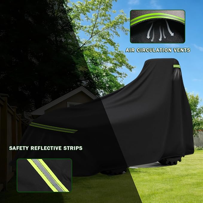 Heavy Duty Waterproof Tractor Cover for Kubota BX1870 2017-2018, 420D Oxford Outdoor Cover for Compact Utility Tractor with Bucket, Windproof All-Season Protection