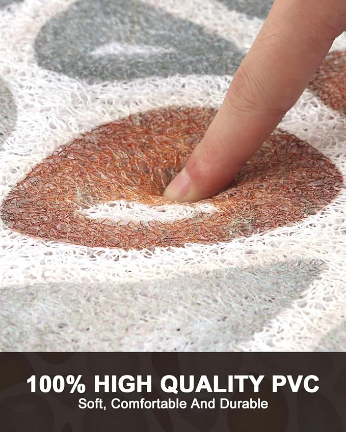 Large Shower Mat Non Slip: Anti Slip Shower Mats for Inside Shower, Soft PVC Loofah Shower Floor Mat, Extra Large Bath Mat for Shower, Tub, Bathroom, Floor, Kitchen, Home, Pool, Hotel, Quick Drying