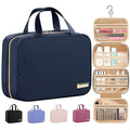 HOTOR Travel Toiletry Bag w/Hanging Hook - Spacious Toiletry Bag Essentials for Women & Men, Makeup Bag/Big Comparment, Waterproof for Travel Accessories, Medium, Navy Blue