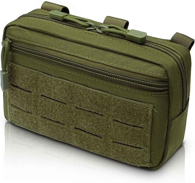 2 Pack 1000D Laser Cut Molle Pouches - Tactical Compact Water-Resistant Utility Admin Pouch for Vest Backpack Duty Belt Tactical Vests