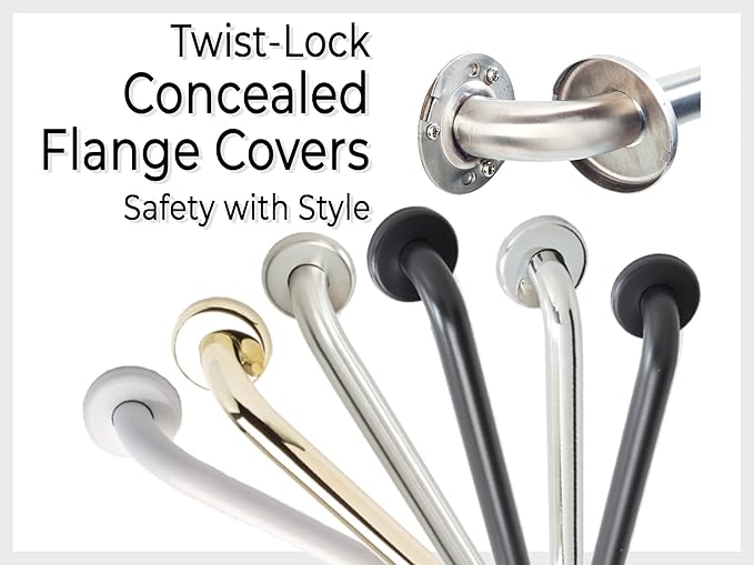 36' Knurled Grip Stainless Steel Grab Bars | ADA Compliant, Holds Up to 400lbs, For Showers & Bathtubs