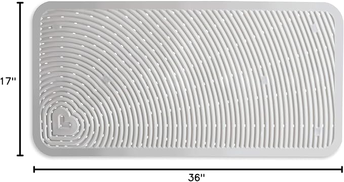 Munchkin Soft Spot Baby Bath Mat for Tub, Cushioned Bathtub Mat for Toddlers and Kids, 36"x17", Grey