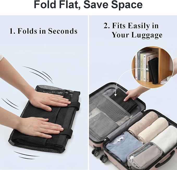 F-color Mesh Shower Caddy Portable for College Dorm Room Essentials with S Hook, 8 Pockets 2 Handles Quick Dry Shower Bag for Camping, Travel, Gym, Bathroom, Hanging Toiletry Organizer, Black