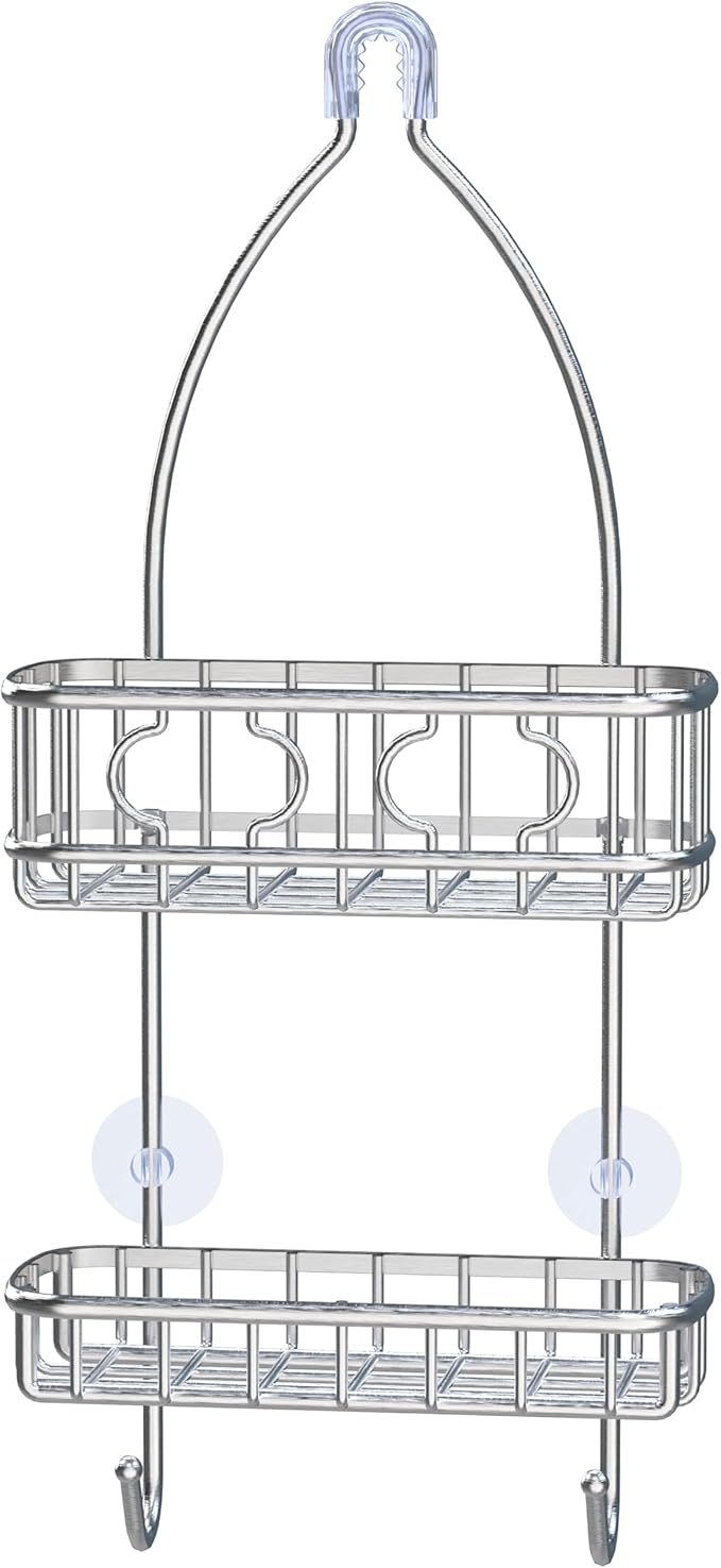 Simple Houseware Stainless Steel Bathroom Hanging Shower Head Caddy Organizer (24 x 10.2 x 4.25 inches)