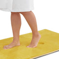 Memory Foam Bath Mat Non Slip Absorbent Super Cozy Velvet Bathroom Rug Carpet (20 inches X 32 inches, Mustard)