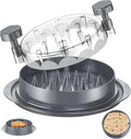 SoulLife Chicken Shredder 8 Inches, Chicken Breast Shredder, Meat Shredder, Chicken Shredder Tool Twist, Clear Lid, Ergonomic Handle, Strong Anti-slip, Easy To Clean, BPA free, Dishwasher safe (Grey)