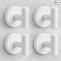 Shower Hooks for Inside Shower,No-Drill Removable&Reusable Towel Hooks for Bathroom,Heavy Duty Suction Cup Hooks for Glass Window,4 Packs(White)