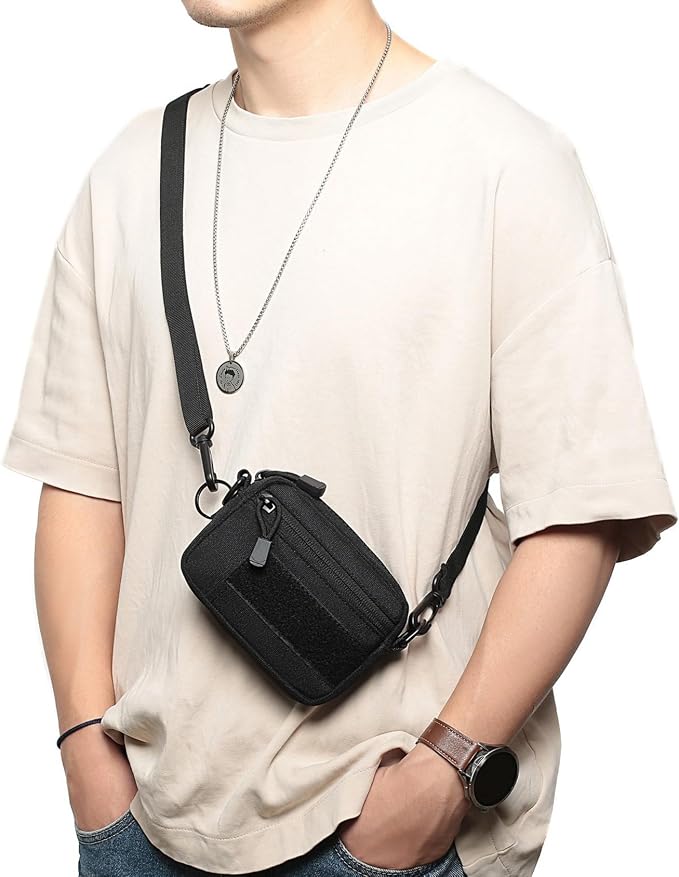 Tactical Belt Pouch Key Pouch Backpack Accessories Tactical Vest Attachments Small Molle Pouch EDC Wallet Travel Pill Container Portable