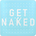 Bathtub Mat Non Slip, Get Naked Square Bath tub Mat Shower Floor Mat with Suction Cups for Adults Kids Elderly 21 X 21 Inch