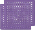 WILLKOMMEN Kitchen Sink Mat, 12" x 10" Rectangular Sink Protector Pad, Fast-Draining Grid Design Liner, Dish Drying Mat , 2 Pack Purple