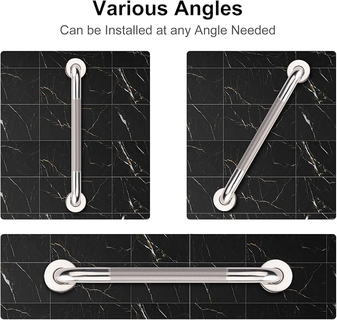 supregear Grab Bars for Bathtubs and Showers, Anti Slip Bathroom Grab Bars for Seniors, 304 Stainless Steel Safety Shower Handle, Toilet Handicap Elderly Assist Bathroom Wall Handle, 16 inch