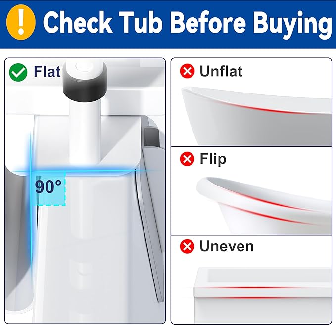 Adjustable Bathtub Safety Rail, Bathtub Handle Grab Bar with Non-Slip Grip for Seniors, Elderly, Fits 3.1 to 6.7 Inch Tub Walls, Supports 300 lbs