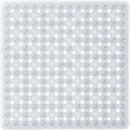Yimobra Square Shower Floor Mat Non Slip, 21"X21" Machine Washable Bath Tub Mat, Soft on Feet, Bathmat with Drain Holes and Suction Cups, Fast Draining, Clear