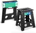 Dyforce 16 Inch Folding Step Stool, 400 lbs Heavy Duty Plastic Step Stool for Adults, Non-Slip Foldable Stepping Stool with Anti-Pinch Handle for Kitchen Bathroom Bedroom Office, Black 1PC