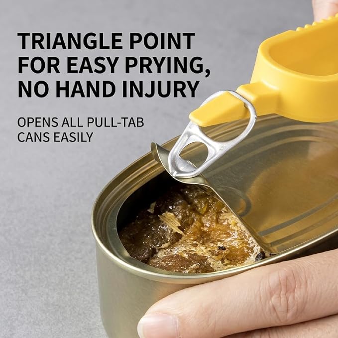 2Pcs Multi-Purpose Jar Opener, Non-Slip Bottle Opener for Weak Hands Seniors, 5-in-1 Can Opener for Pull-Tab Cans, Beer Bottles, Twist Off Caps & Jars