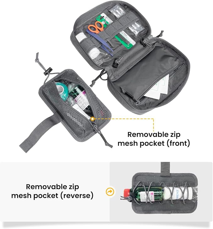 EXCELLENT ELITE SPANKER Tactical First Aid Pouch IFAK Rip Away Molle EMT Pouch Compact Admin Pouch Medical Utility Pouch Emergency Survival Kits for Tactical Vest,Backpack