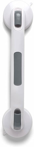 Medline Bath Safety Suction Cup Assist Bar, 12 Inch - Secure Grip, Easy Installation, Ideal for Medical Patients, Hospitals, Nursing Homes, White