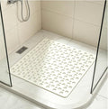 Casa and Beyond Shower Mat, Secure Shower Mats Easy to Clean, Showers Mat with Suction Cup, Washable Non-Slip Bathtub Mats for Inside Showers (White,20.9 * 20.9 in)