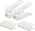 CiBiZi Adjustable Shoe Slots Organizers Clear Shoe Space Saver Shoe Stacker Shoe Rack Holder Oraganizers for Closet Cabinet Storage Clear 12Pack