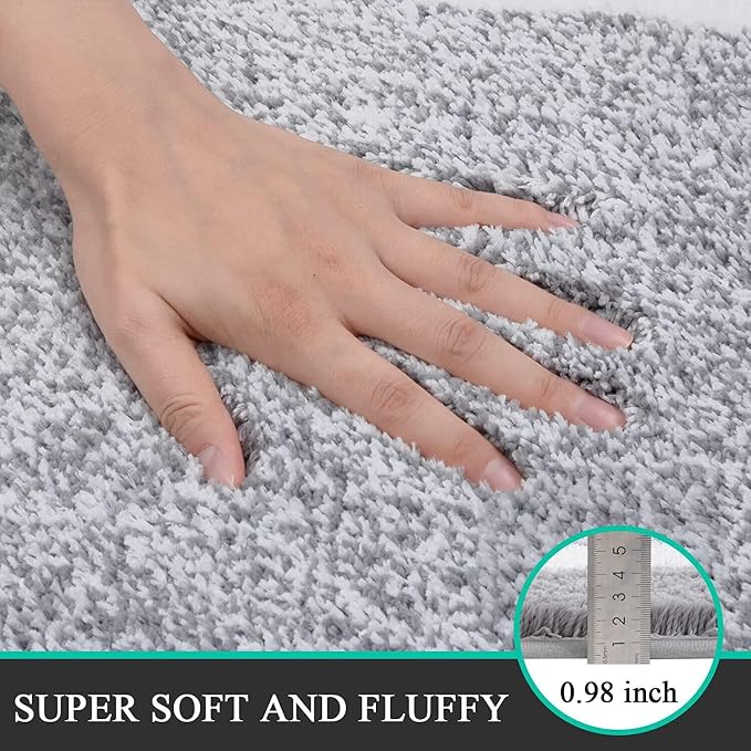 Pauwer Bathroom Sets - Non Slip Bath Mats, Absorbent Shower Rugs for Tub and Floor
