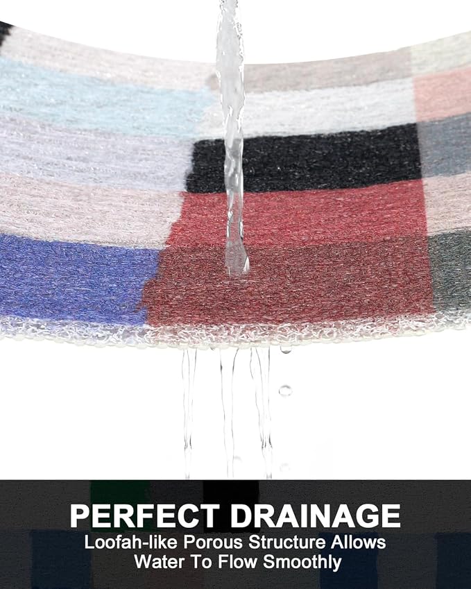 Shower Mat Non Slip - Quick Drying Anti Slip Shower Mats for Inside Shower, Soft PVC Loofah Foot Scrubber Mat, Extra Large Bath Mat for Shower, Tub, Bathroom, Floor, Kitchen, Home, Pool, Hotel