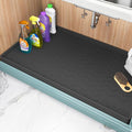 TigeJoy 25" x 22" Under Sink Mat for Kitchen – Waterproof Silicone Cabinet Protector, Leak-Proof Liner with Raised Edges, Non-Slip Under Sink Organizer Tray for Cabinets, Boot Tray, Pet Feeding Mat