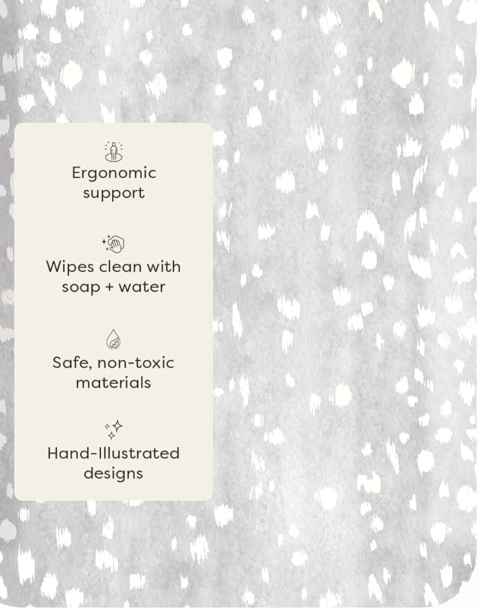 House of Noa Nama Standing Mat – Anti-Fatigue Kitchen Mats for Floor, Cushioned & Non-Slip Kitchen Comfort Mat for Standing, Thick Foam Anti-Fatigue Mat for Kitchen & Workspaces, Fawn Silver 22" x 36"