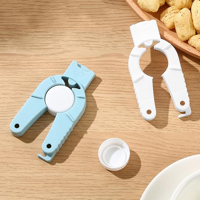 Pack of 5 Bottle Caps Openers 3In1 Multipurpose Water Bottles and Can Opener for Senior and Arthritics Hands