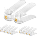 CiBiZi Shoe Slots Organizers 10Pack Shoe Stacker Adjustable Space Saver 50% Shoe Rack Holder Oraganizers for Closet Cabinet Storage Clear