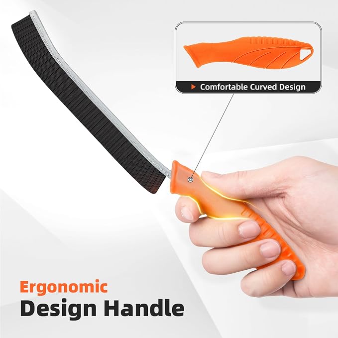 FOOGWEE Hard Bristle Crevice Cleaning Brush - Cleaning Supplies - Grout Cleaning Brushes for Household Use - Crevice Cleaning Tool for Bathroom, Home and Kitchen (3, Orange)