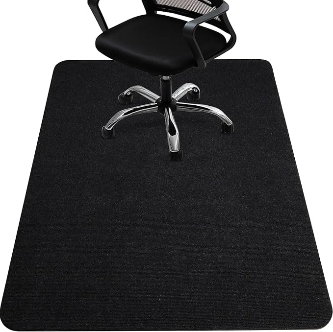 Office Chair Mat for Hardwood and Tile Floor, 55" x 35" Computer Chair Mat, Non-Slip Floor Protector, Under Desk Mat for Rolling Chair, Black