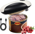 Rechargeable Electric Can Opener, Portable Gadgets Side Automatic Opener Can Food Safety,Smooth Edged for Seniors with Arthritis for All CanSizes (Black &White)
