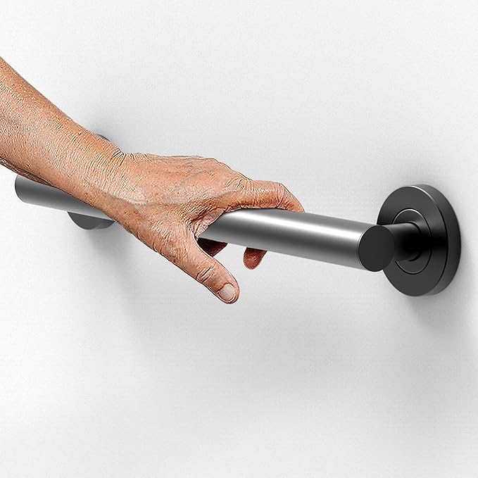 ADA Compliant Grab Bar, 500lbs Weight Support for Bath Safety (16 inch, Matte Black)