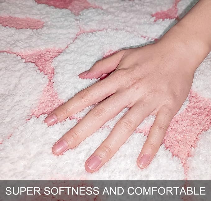 You Look Good Bath Mat Cute Bathroom Rugs, Pink Kitchen Rugs Door Mats Soft & Absorbent Plush Coral Fabric, Cool Funny Indoor Welcome Mats Home Carpets Non-Slip Washable 25”x21”