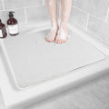 Hargiis Non-Slip Bathtub Mat, Anti Slip Shower Mat, Fast Drying Bathtub Mats, Foot Scrubber Mat, Anti Slip Mat for Tub, Floor, Bathroom, Kitchen, Home, Hotel (White 24"×24")